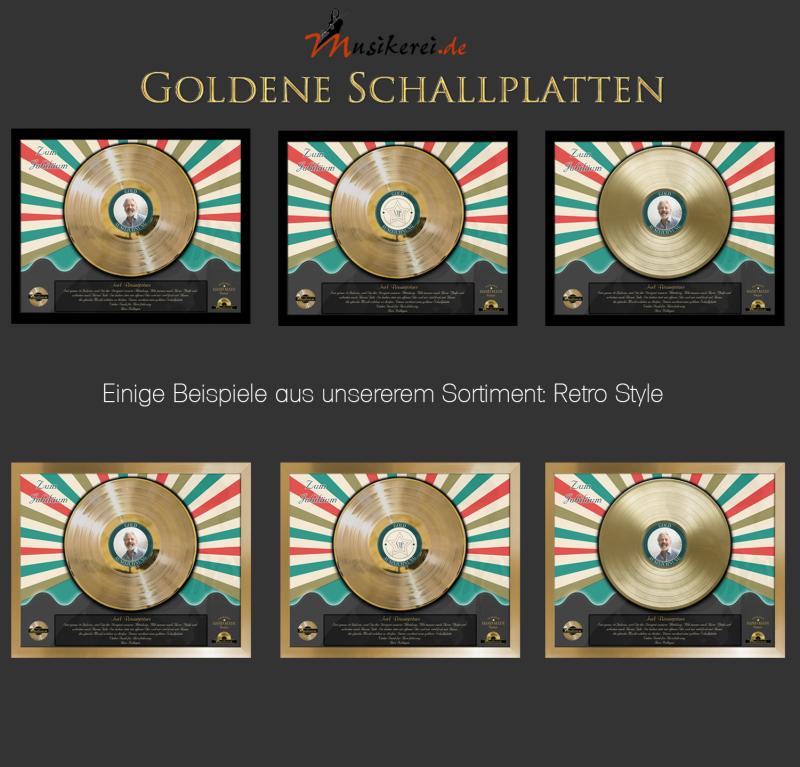 Goldene Schallplatte - Retro Style